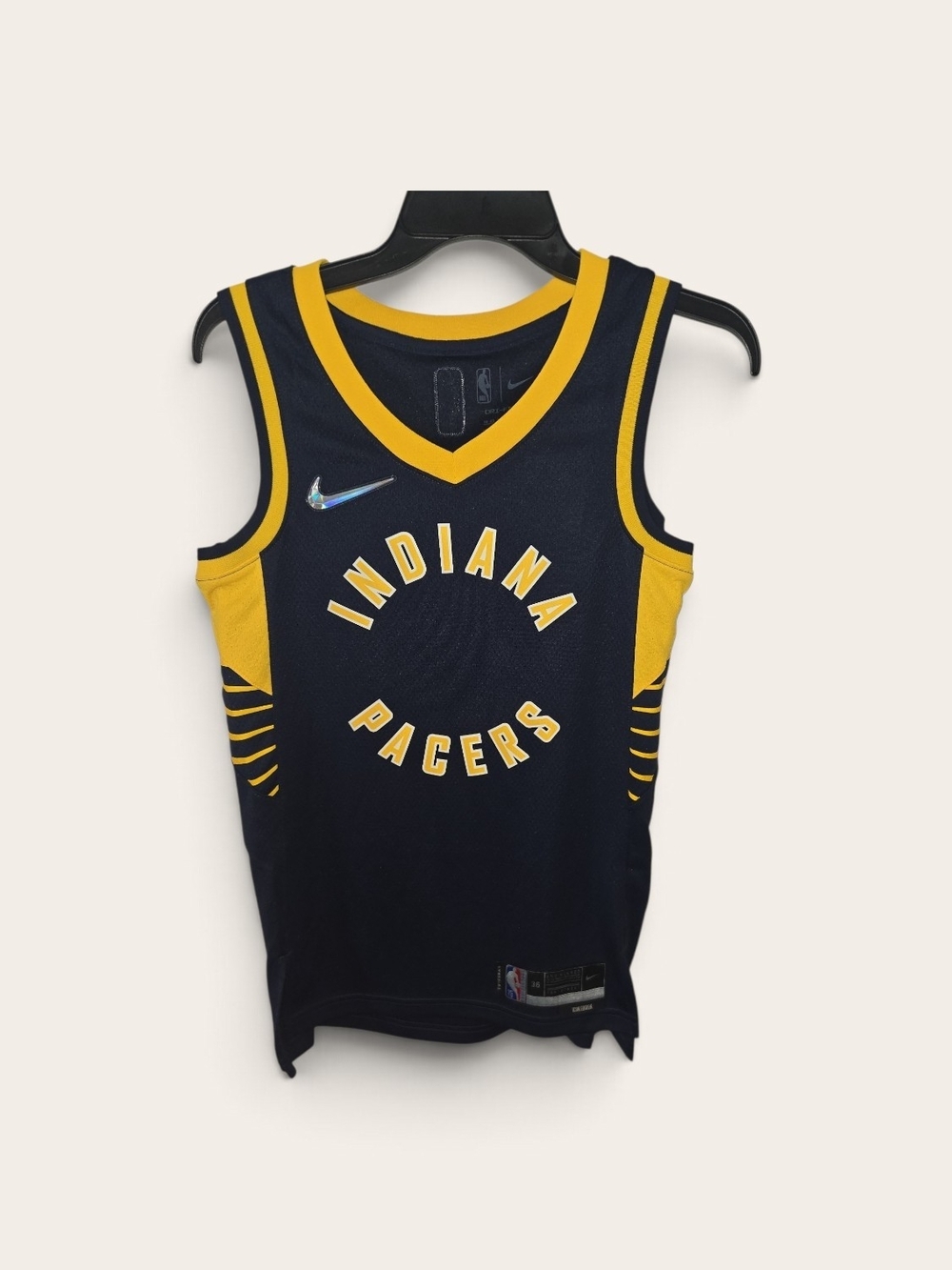 Nike Indiana Pacers Navy and Gold Swingman Jersey Nwt Size Xs